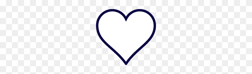 200x186 Midnight Blue Outline Heart Png, Clip Art For Web - Heart PNG Outline