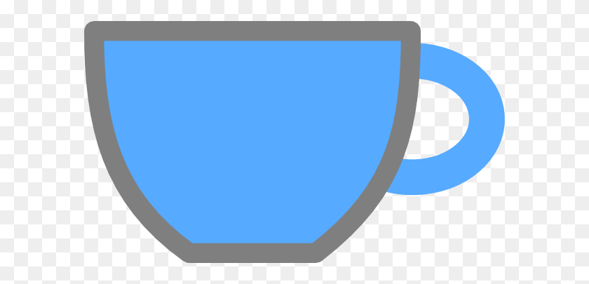 600x345 Miel Blue Cup Png, Clip Art For Web - Cup Clipart