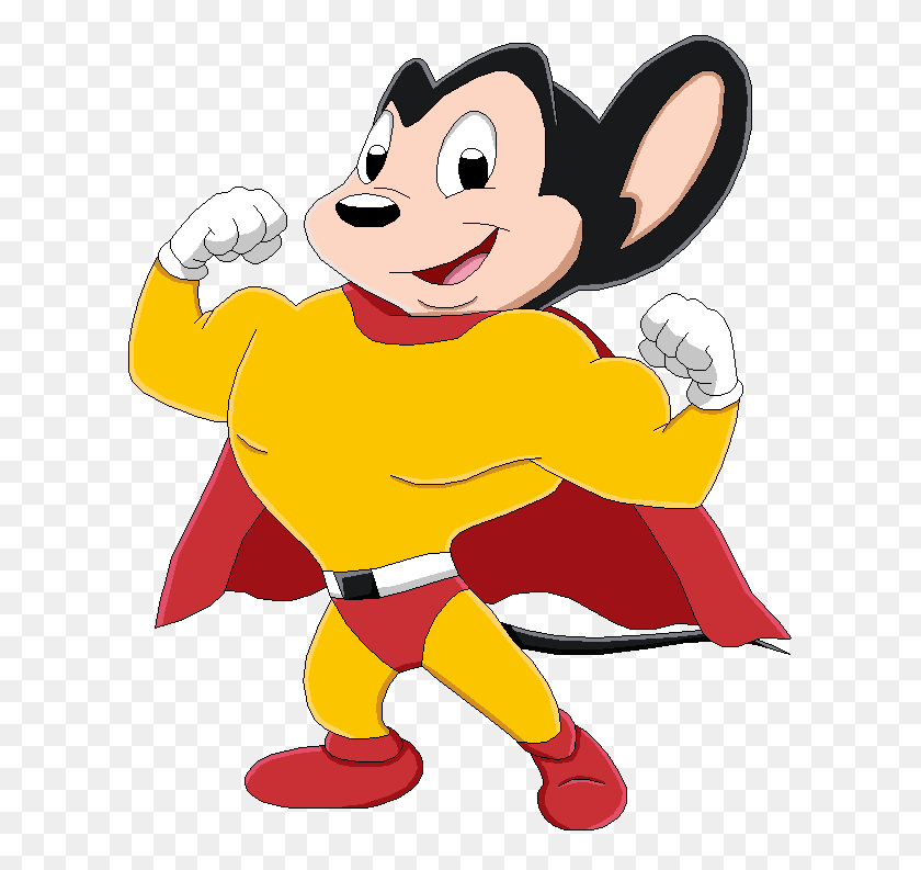 613x733 Mighty Mouse Cartoon Clipart - Cartoon Characters Clipart