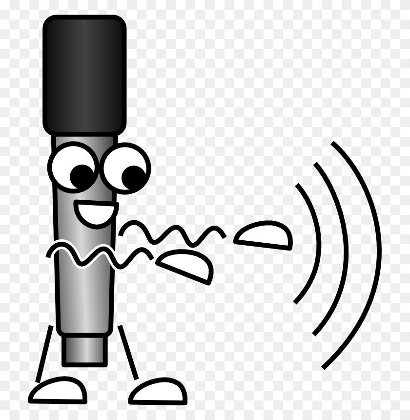725x800 Mike Cliparts - Shhh Clipart Black And White