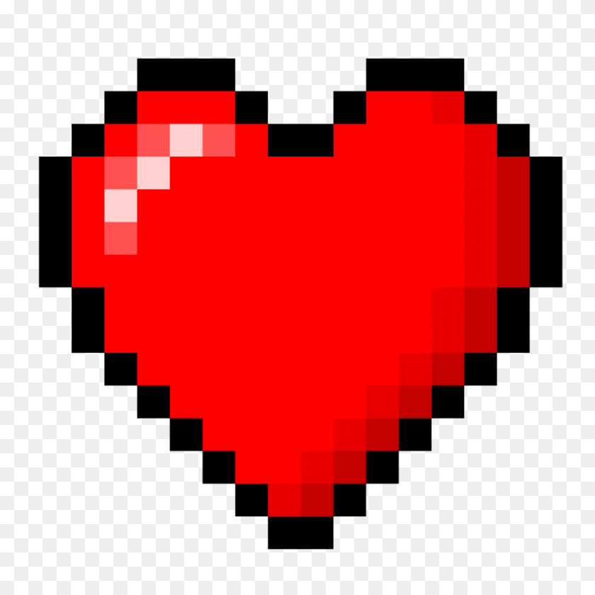 800x800 Milagro's Art Bit Heart - Pixel Heart Png