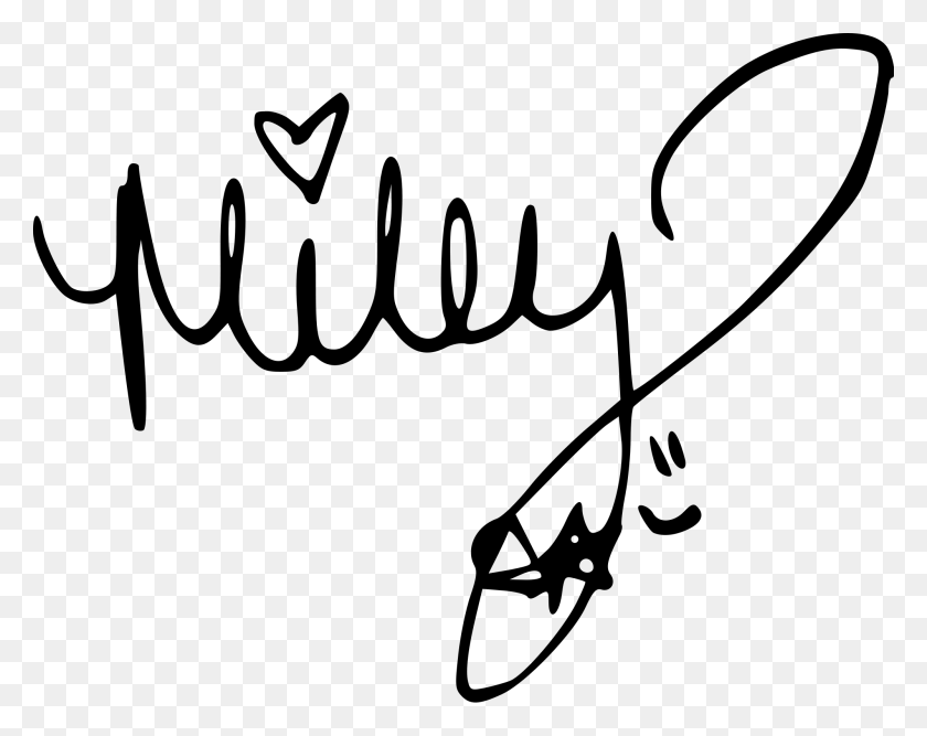 2000x1558 Mileycyrus Signature - Miley Cyrus PNG
