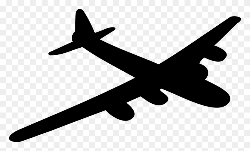 1000x578 Military Bomber Plane Free Clipart Clip Art Images - Airplane Black And White Clipart