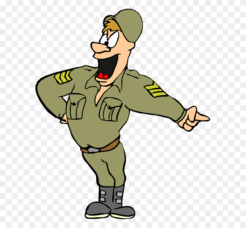 597x720 Dibujos Animados Militares Png Imagen - Militar Png