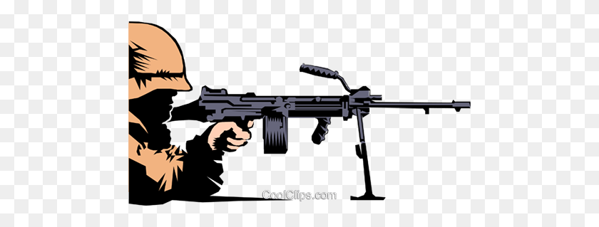 480x259 Hombre Militar Royalty Free Vector Clipart Illustration - Sniper Clipart