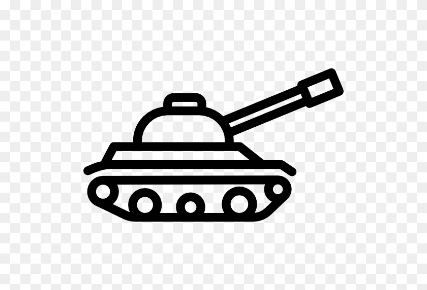 512x512 Военный Танк Клипарт Армейский Жилет - Жилет Клипарт Черный И Белый