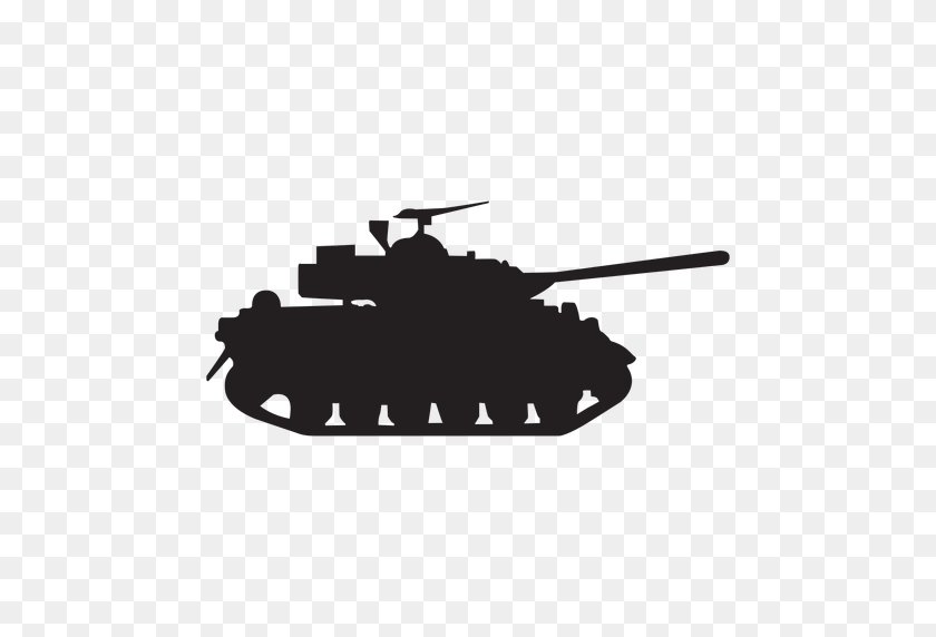 512x512 Military Tank Silhouette - PNG Military