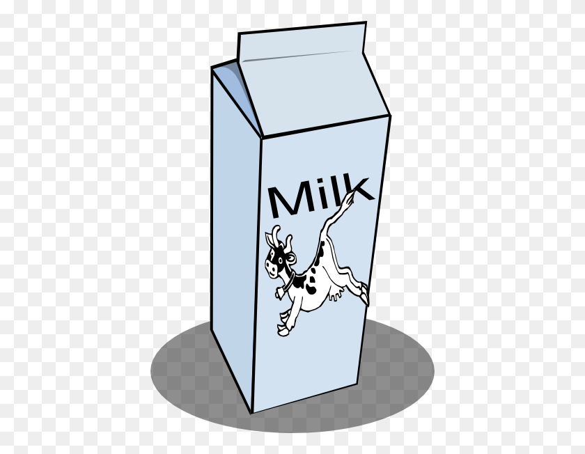 408x592 Картонная Коробка Для Молока Клипарт - Стакан Молока Png