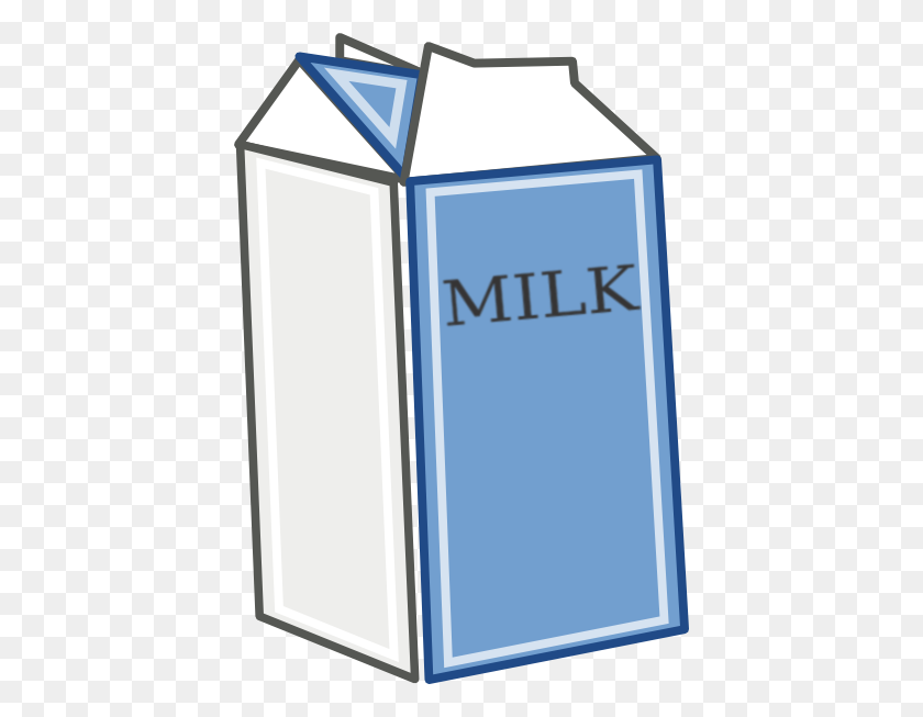 414x593 Картонная Упаковка Для Молока - Клипарт Для Картонной Упаковки Для Сока