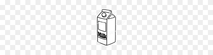 160x160 Картонная Коробка С Молоком Клипарт Черно-Белые Картинки - Банки С Молоком Клипарт