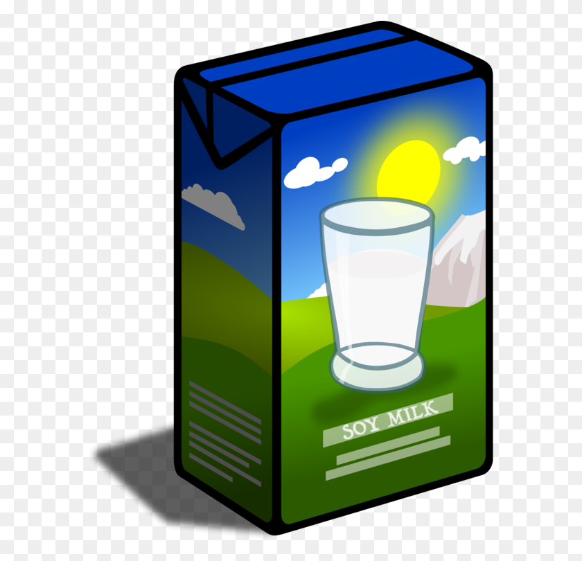586x750 Детский Смузи Из Соевого Молока В Картонной Упаковке - Стакан Молока Png