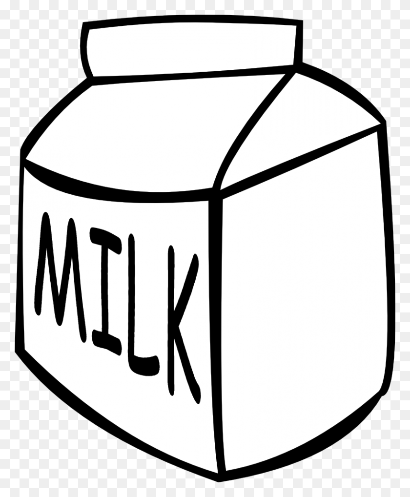 814x1000 Молоко Из Холодильника Черно-Белая Коллекция Клипарт - Холодильник Клипарт