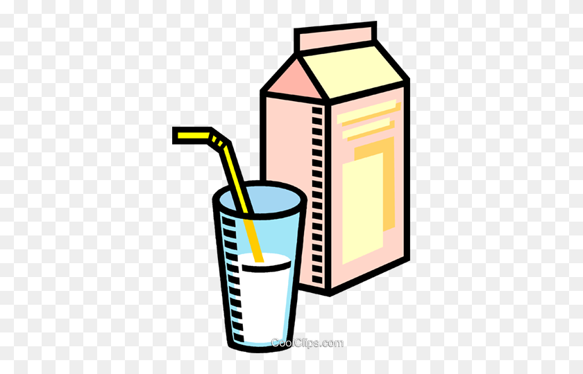 343x480 Milk, Glass Of Milk Royalty Free Vector Clip Art Illustration - Glass Of Milk Clipart