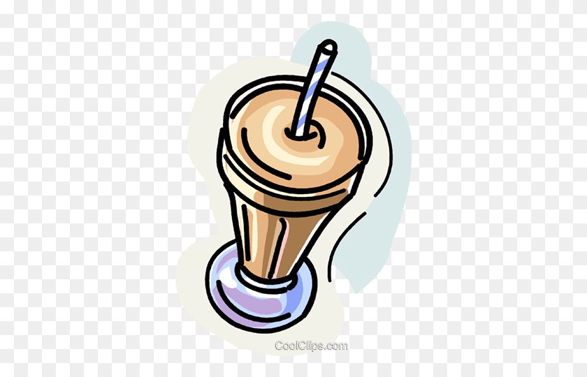 338x480 Milkshake Royalty Free Vector Clip Art Illustration - Milkshake Clipart