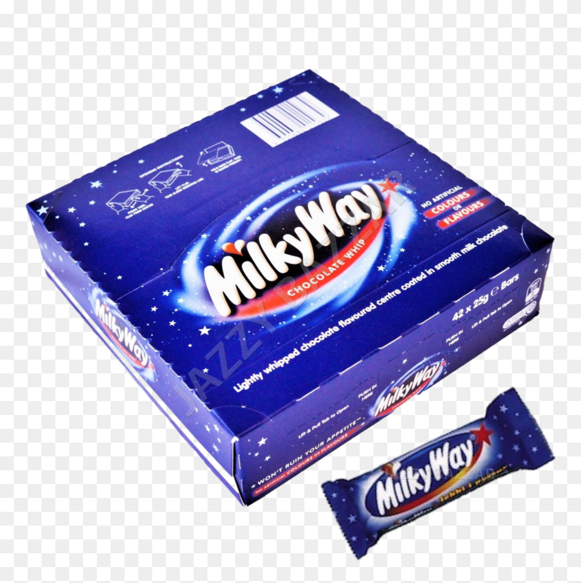 1020x1024 Milky Way Milk Chocolate Bars Box X - Milky Way PNG