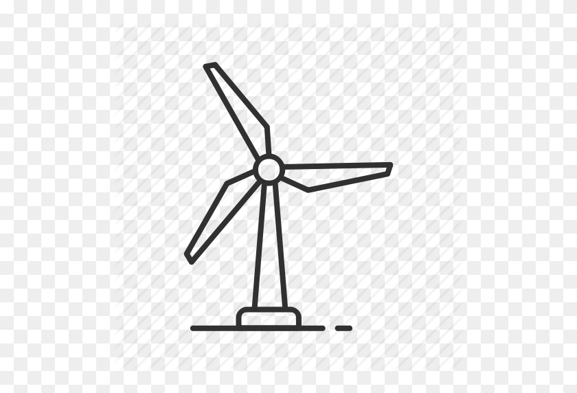 512x512 Mill, Modern Windmill, Propeller, Wind, Wind Instrument, Windmill - Windmill Clipart Black And White