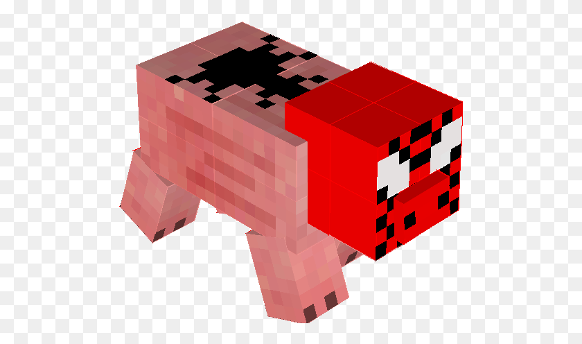 496x436 Minecraft Spider Pig Skin - Minecraft Pig PNG