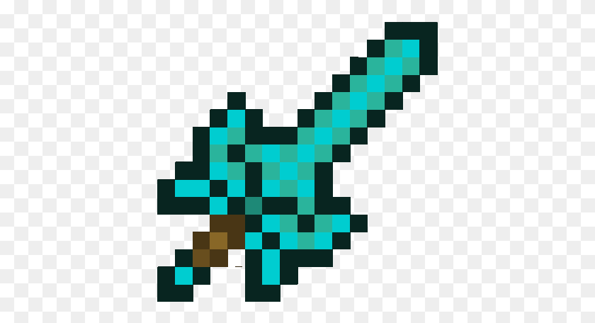 396x396 Minecraft Sword Png - Diamond Sword PNG