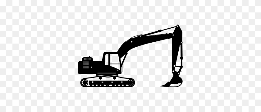 400x300 Mini Excavator Png Black And White Transparent Mini Excavator - Construction Crane Clipart