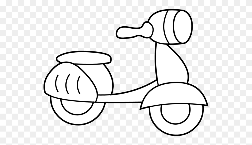550x425 Mini Scooter Coloring Page - Scooter Clipart