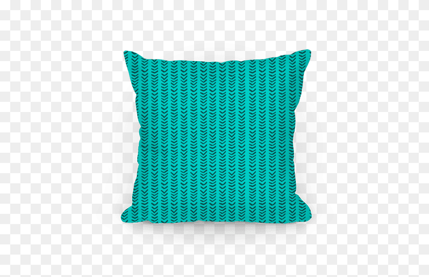 484x484 Mini Teal Chevron Pattern Throw Pillow Lookhuman - Chevron Pattern PNG