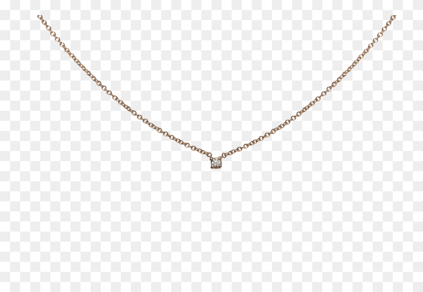 5184x3456 Cadena Minimalista De Oro Fino Con Un Pequeño Diamante Redondo Eliise - Cadena De Diamantes Png