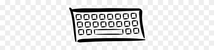 300x137 Минималистский Клип-Арт Клавиатуры - Компьютерная Клавиатура Клипарт