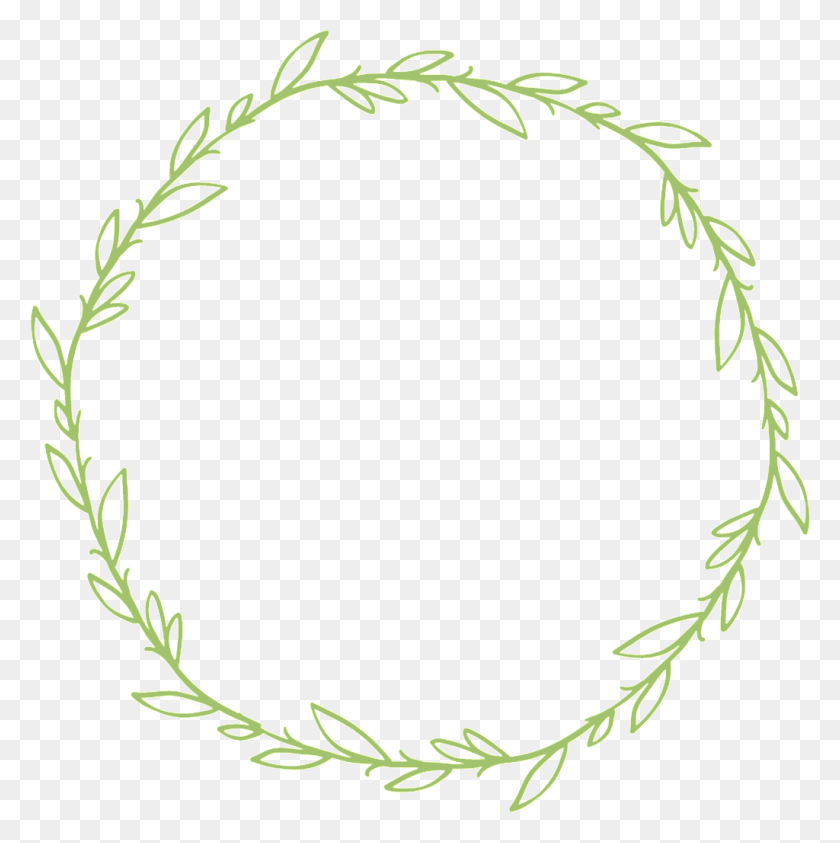 1024x1028 Minimalistic Green Hand Drawn Wreath Decorative Elements Free - Free Wreath Clip Art