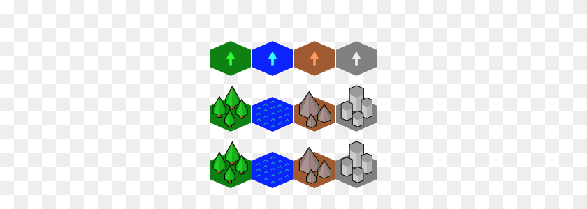 240x240 Minimalistic Hexagonal Tilesets - Hex Grid PNG