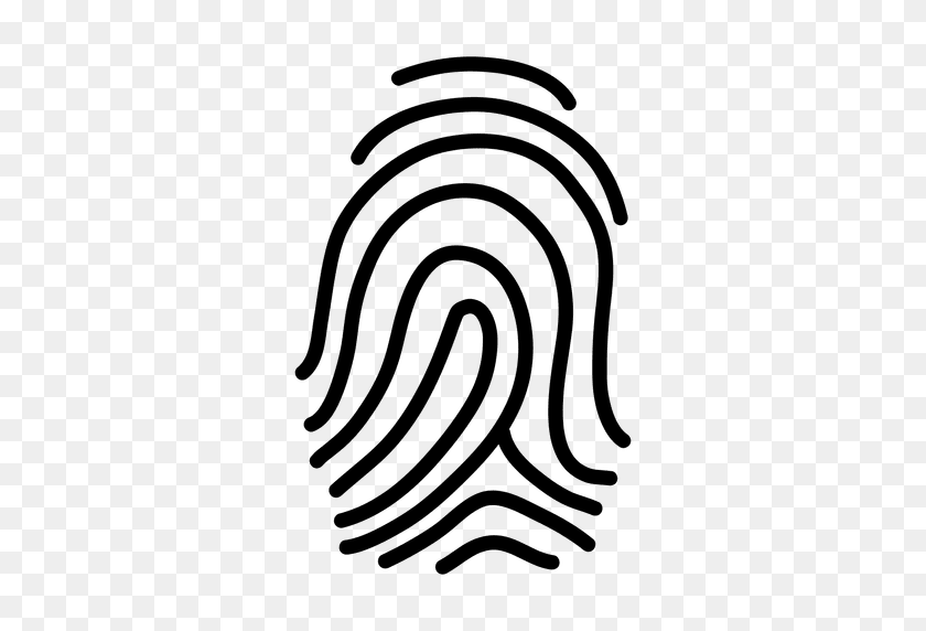 512x512 Minimalistic Human Fingerprint - Fingerprint PNG