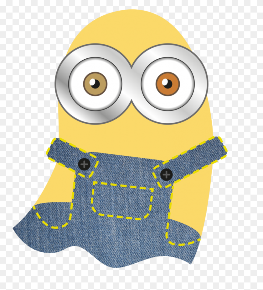 849x941 Minion Clipart Ghost, Minion Ghost Transparent Free For Download - Minion Eye Clipart