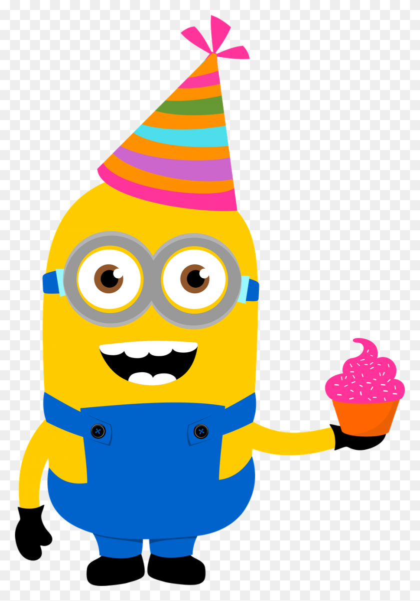 900x1317 Minions - Birthday Card Clipart