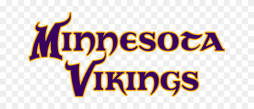 669x301 Minnesota Vikings First Wordmark - Minnesota Vikings Logo Png