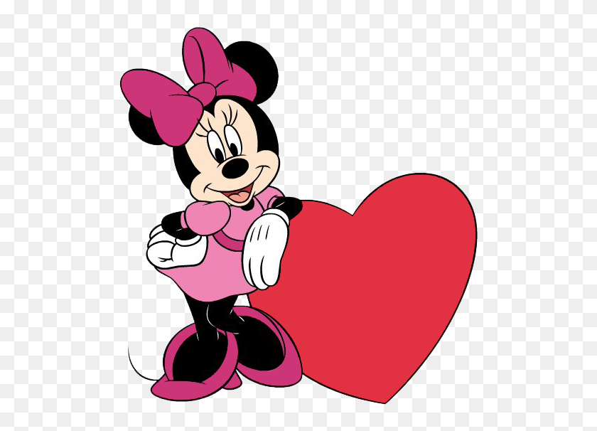 522x546 Minnie Gran Corazón De Minnie Mickey Minnie Mouse - Minnie Bow Png