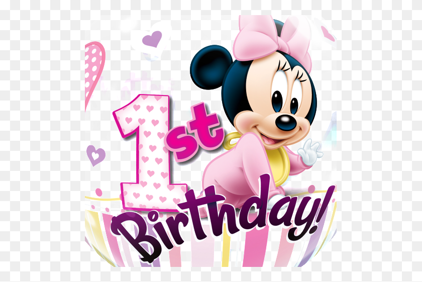501x501 Minnie Birthday Bubble Balloon - 1st Birthday PNG
