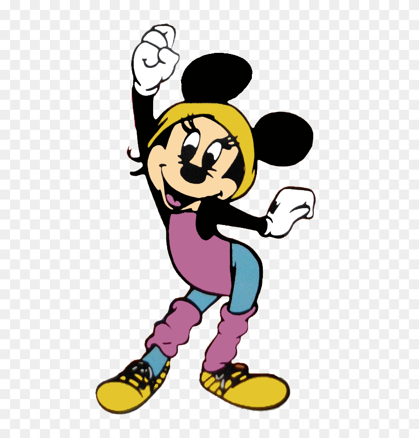 489x818 Minnie Getting Her Aerobics Exercise In For The Day She's Doing - Aerobics Clipart