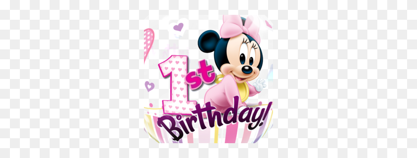 260x260 Minnie Mouse Birthday Clipart - First Birthday Clipart