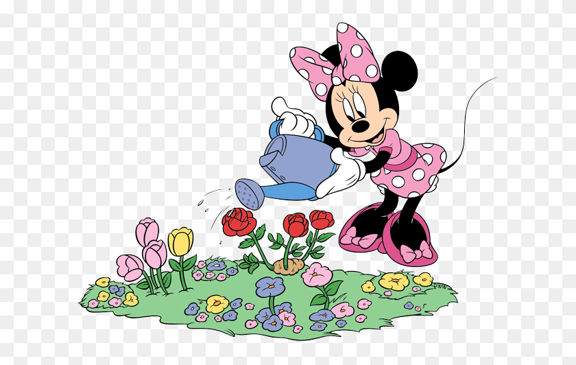 613x472 Minnie Mouse Clip Art Disney Clip Art Galore - Garden Clipart PNG