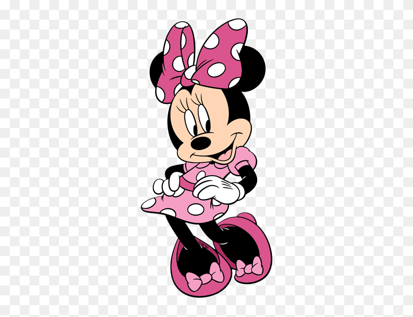 300x584 Imágenes Prediseñadas De Minnie Mouse Disney Cl - Shy Girl Clipart