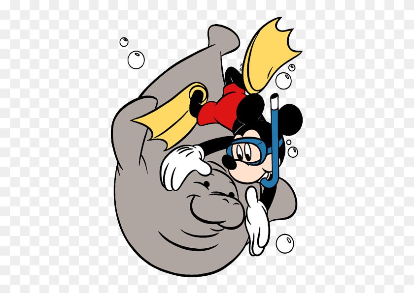 396x536 Minnie Mouse Clipart Swimming - Mickey And Minnie Mouse Clipart