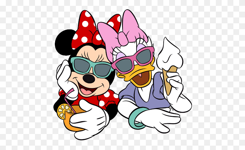 482x455 Minnie Mouse Daisy Duck Clip Art Disney Clip Art Galore - Summer Party Clipart