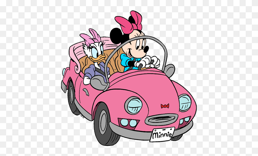 448x447 Minnie Mouse Daisy Duck Clip Art Disney Clip Art Galore - Flying Car Clipart