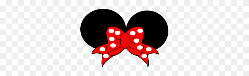 297x198 Minnie Mouse Ears Clip Art - Red Tie Clipart