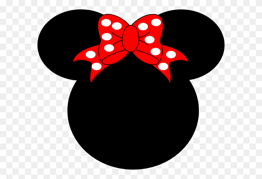 600x514 Minnie Mouse Ears Clip Art - Mickey Mouse Clipart Head