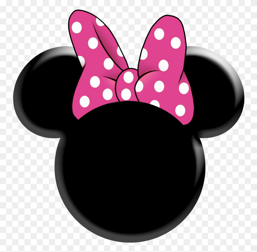758x762 Minnie Mouse Face Outline Free Cliparts That You - Minnie Head PNG