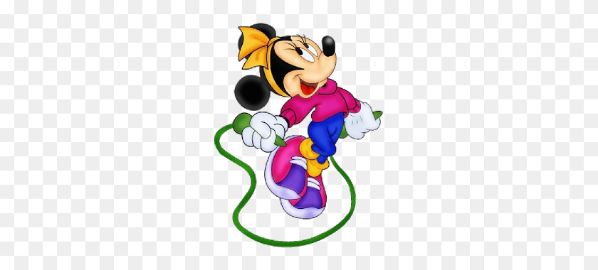 320x320 Minnie Mouse Getting Her Jump Rope Exercise Going Mickey - Jump Rope Clip Art
