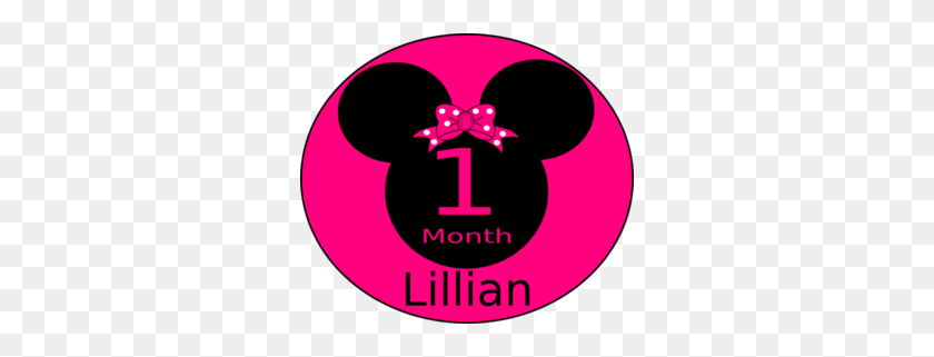 300x261 Minnie Mouse Month E Clip Art - Minnie Ears Clipart