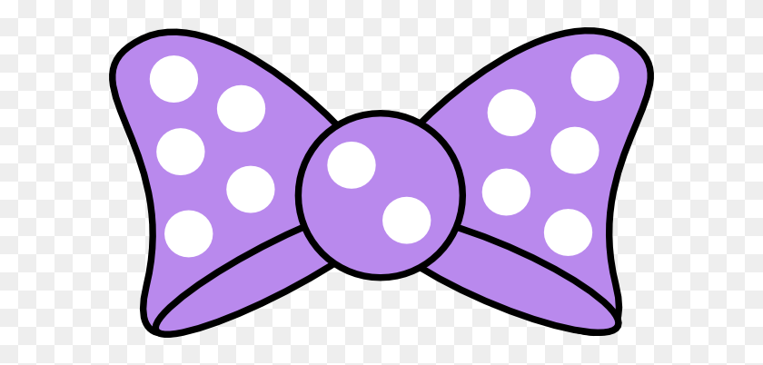 600x342 Minnie Purple Bow Clip Art - Purple Bow Clipart