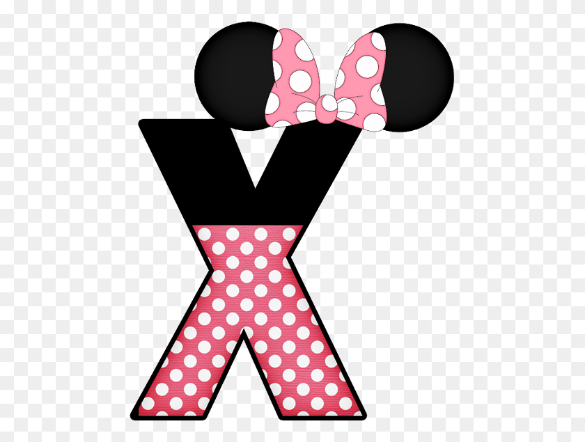 467x575 Minnie X Mice, Disney Letters And Scrapbook - Minnie Bow PNG