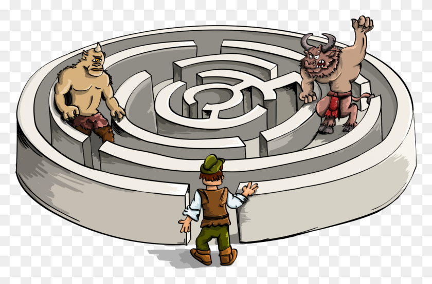 1184x750 Minotaur Labyrinth Theseus Cyclops Maze - Minotaur Clipart